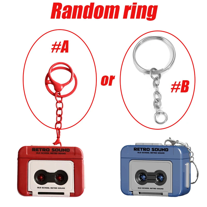  Vintage Mini Retro Cassette Key Chain 