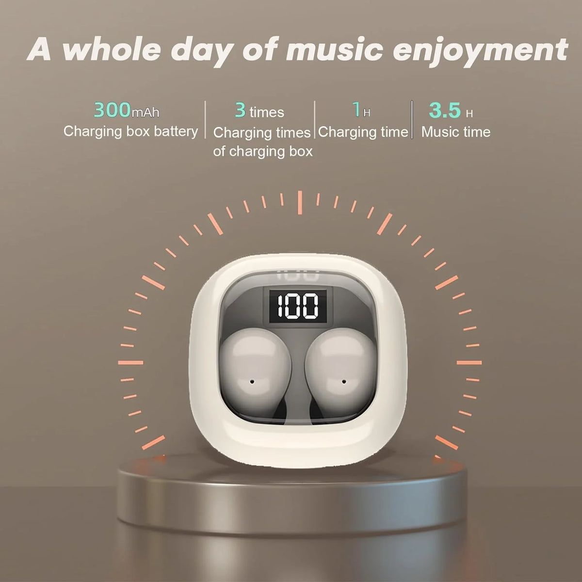 "Invisible" Wireless Bluetooth Mini Earbuds 