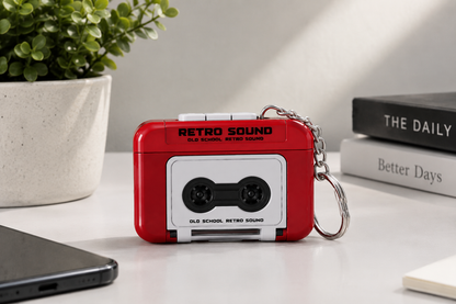 Vintage Mini Retro Cassette Key Chain