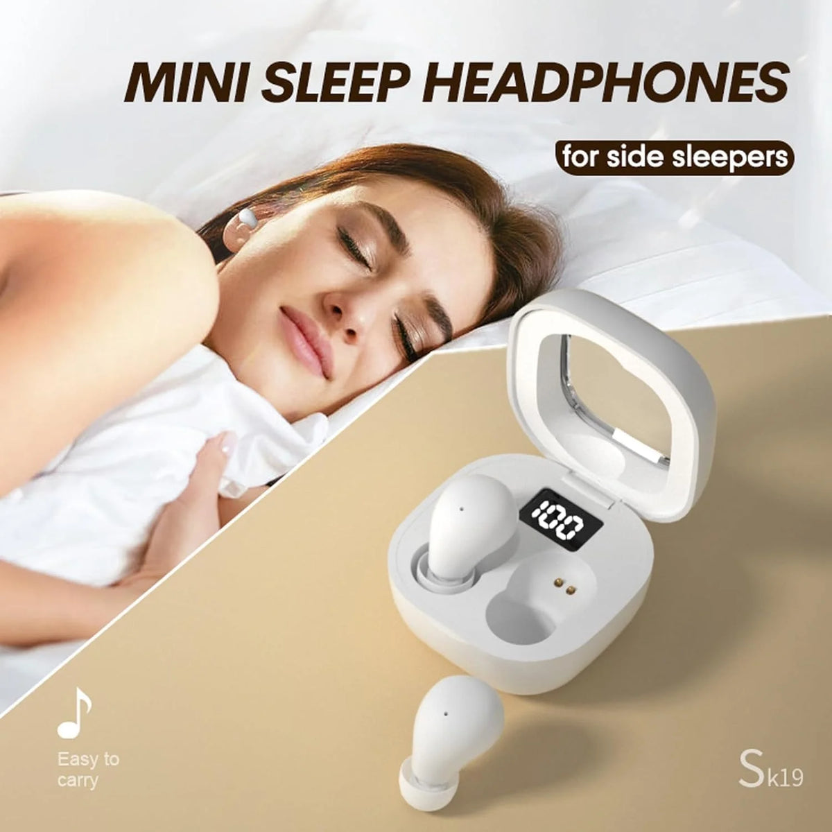 "Invisible" Wireless Bluetooth Mini Earbuds 