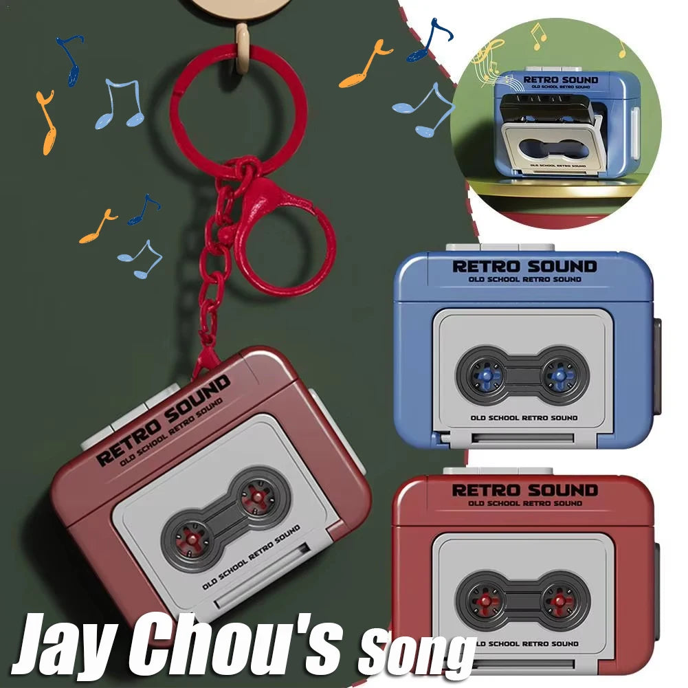  Vintage Mini Retro Cassette Key Chain 