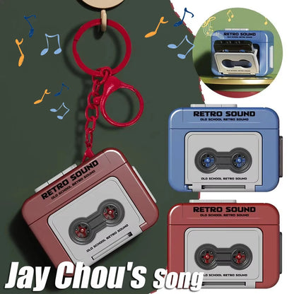  Vintage Mini Retro Cassette Key Chain 
